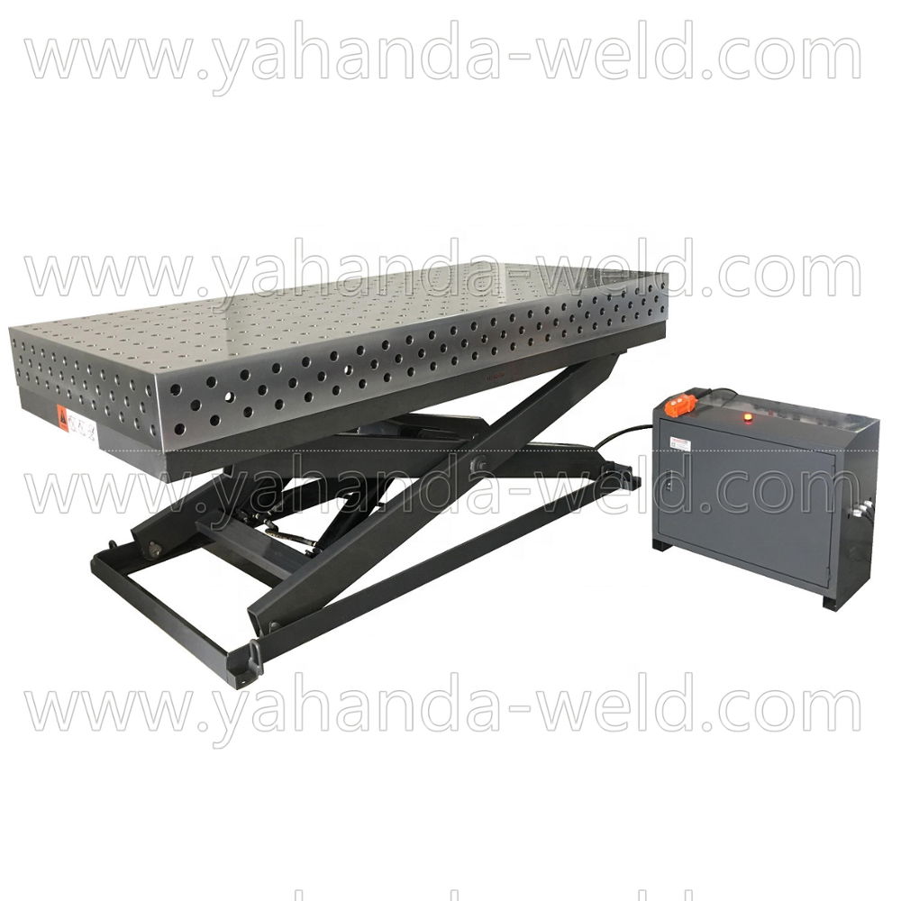 3D Welding Table with Hydraulic Scissor Lifter YAHANDA Hot Product Multifunction