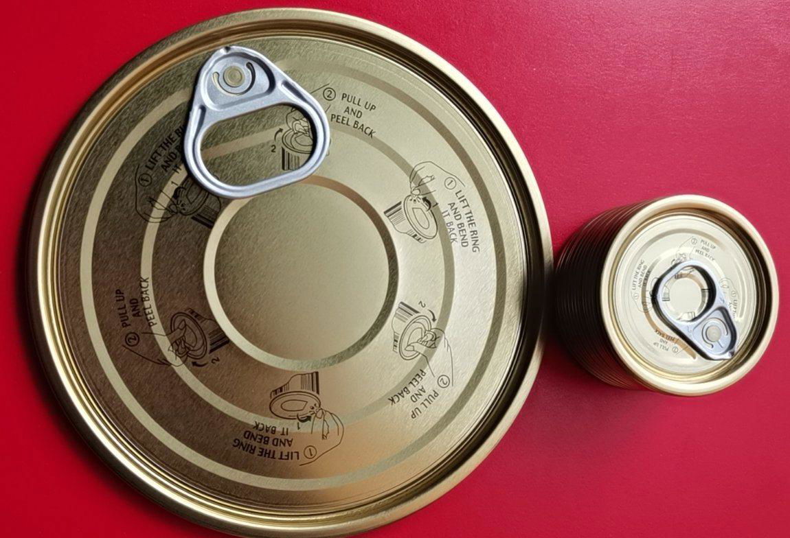 307#Tinplate Eoe Food Can Easy Open Tuna Can Packing Lid Tinplate Sealing Cover 5