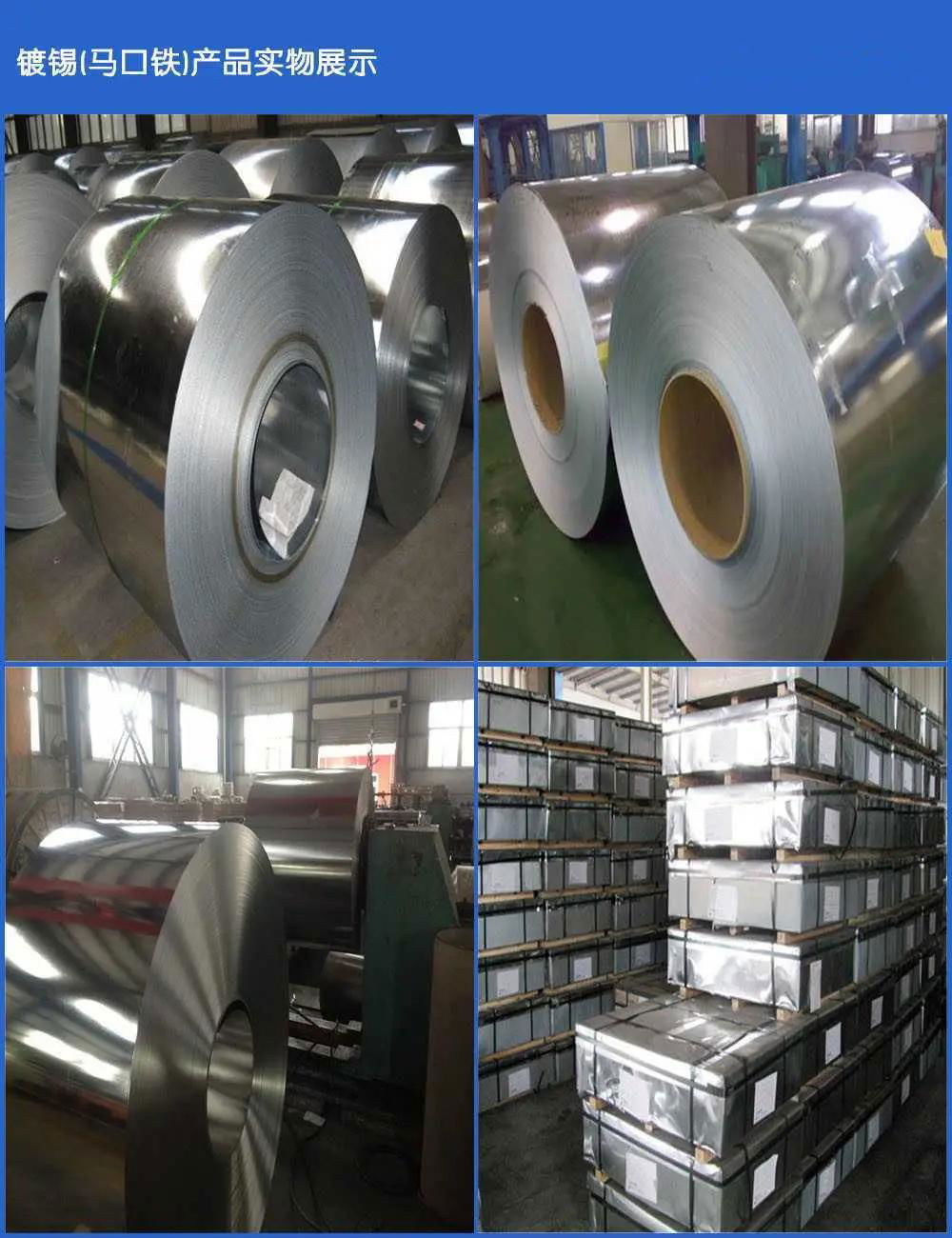 Tinplate Galvanized Steel Coil/Roof Sheet/0.12mm - 3.00mm Thick or 20mm - 2000mm 5