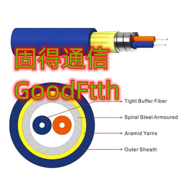 Armoured Optical Cable up to 48 Cores Fibers PVC LSZH PE TPU GoodFtth 2