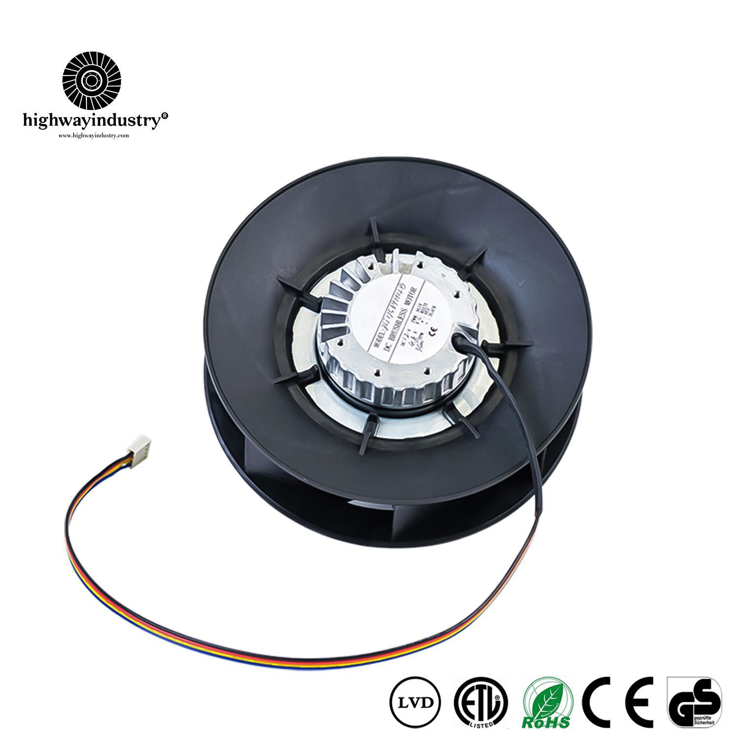 Highway EC industrial  Brushless Backward Curved Centrifugal fan for condenser 2