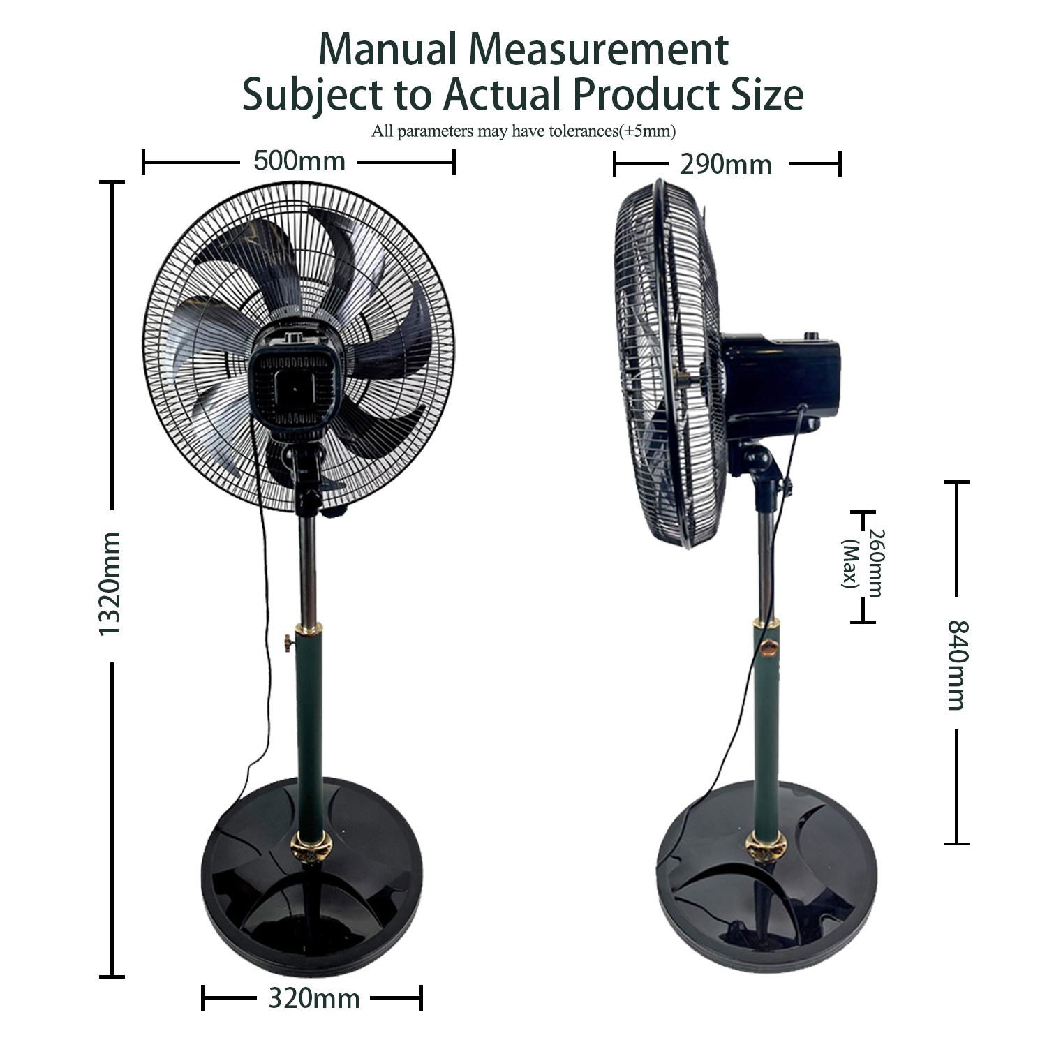 Highway 220V DC Motor 18 Inch PWM Speed Control Air Cooling Stand Fan 4