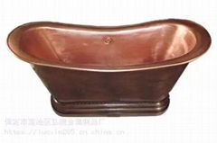 Manufacturer direct supply of pure copper bathtubs