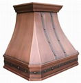 Kitchen pure copper range hood 12