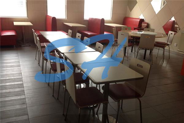 School students factory canteen fast-food tables and chairs 3