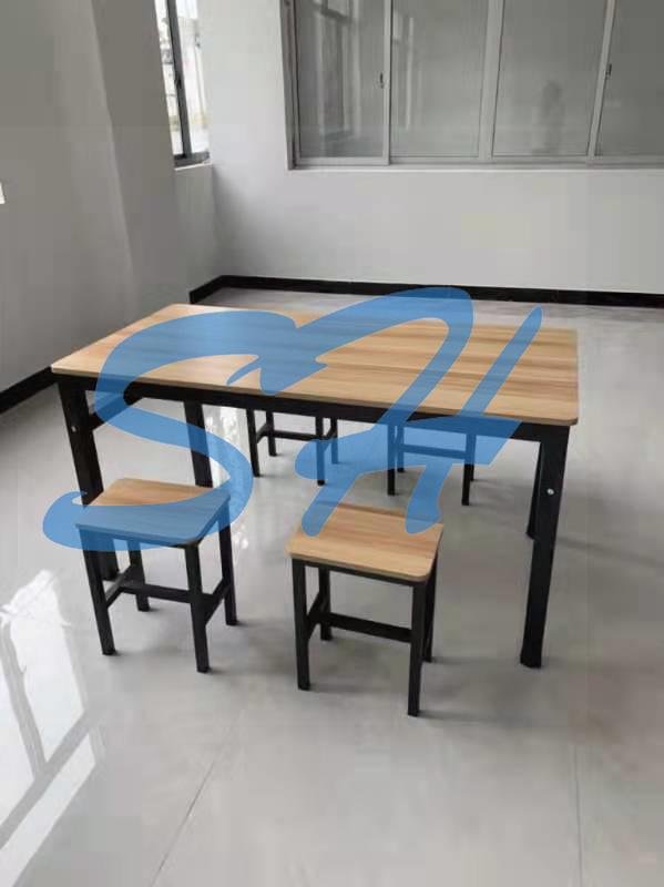 公司員工食堂餐桌椅小吃店工地學校學生飯堂餐桌連體快餐桌椅組合 3