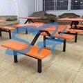 Fast food canteen tables and chairs combination commercial snack shop 1