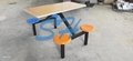 Stainless steel canteen table school student table and chair combination 3