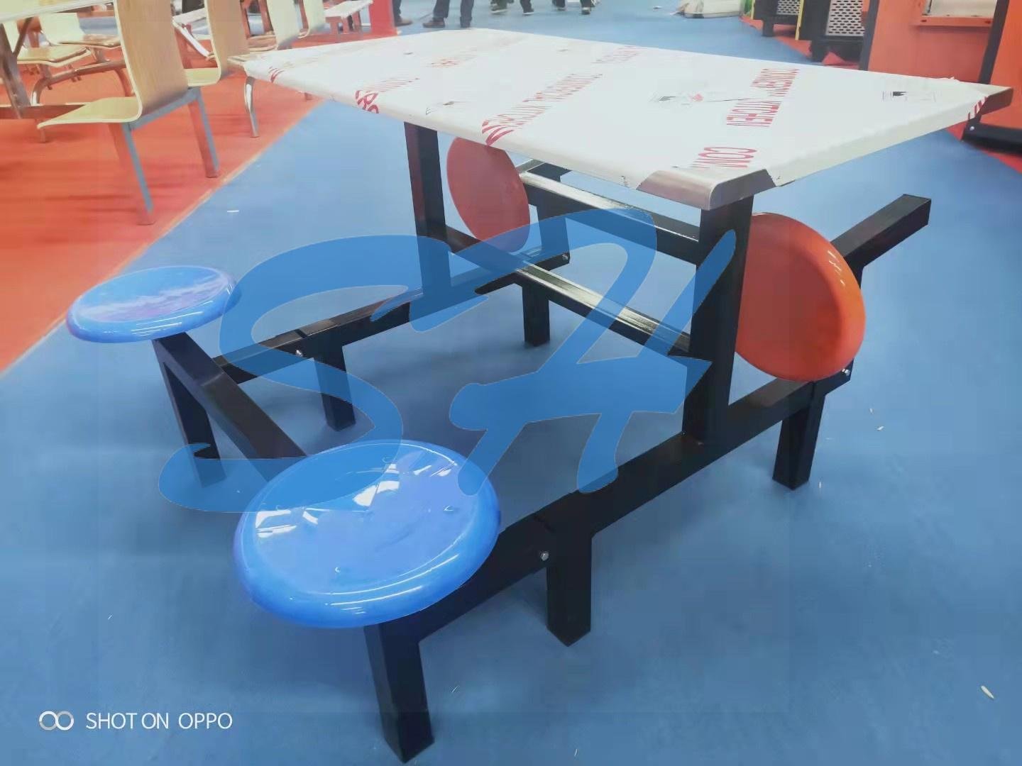 學校食堂快餐店不鏽鋼快餐桌椅 2