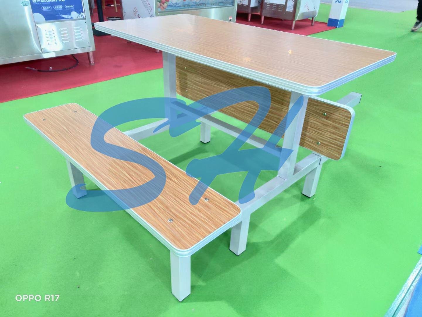Snack bar barbecue table student table and chair combination 3