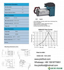 4L/m -72kPa 1bar 12V/24V Vacuum Pumps