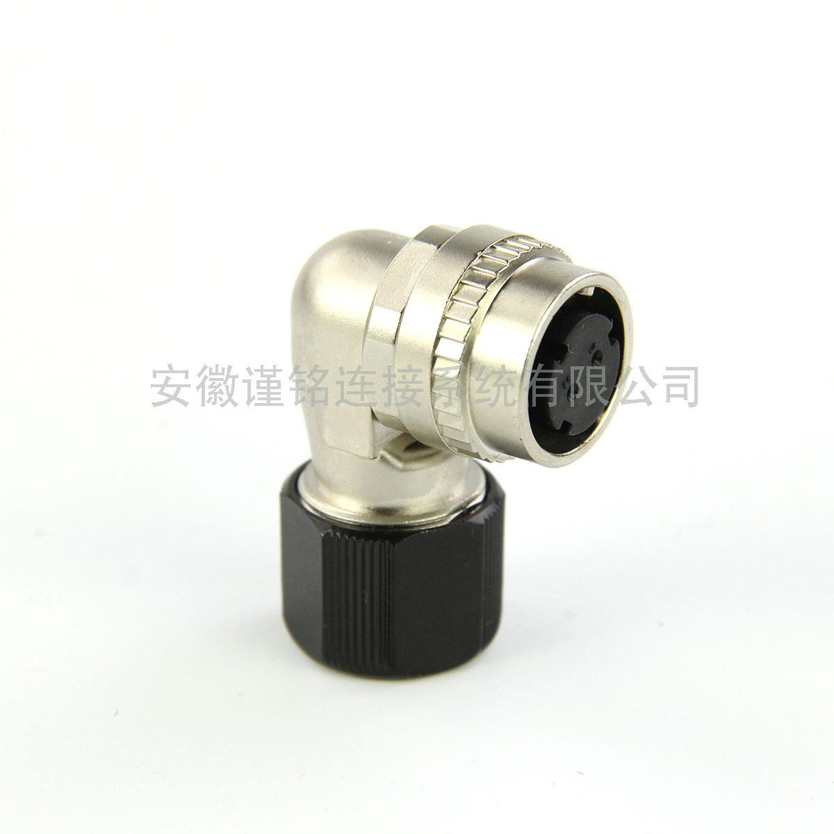 Encoder connector CM10-AP2-S circular elbow black plastic tail 3