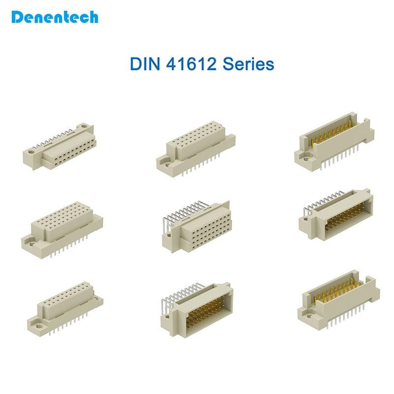 Denentech德能DIN41612双排180度直插可公母配套高速连接器规格齐全东莞发货 4