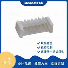 denentech 2.0mmWAFER连接器180度带扣直插针座