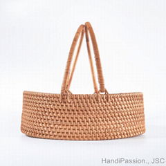 Fruits Rattan Handwoven Storage Basket with Handle