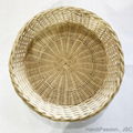 Round Wicker Buff Woven Storage Basket Kitchen Decor 2