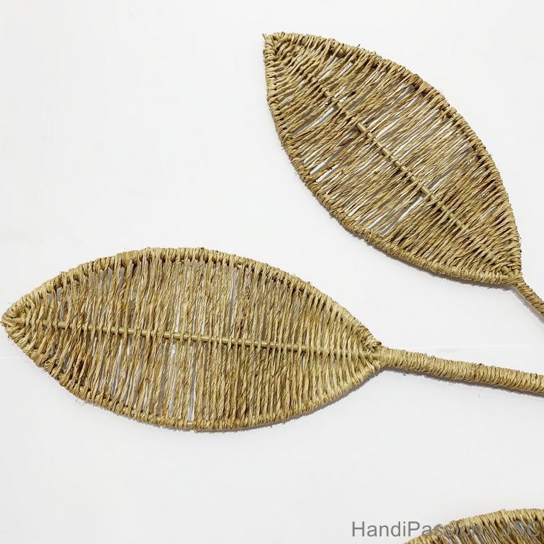 Jute Leaf Branch Wall Decor Wall Art 2