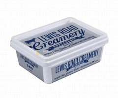 250g IML Plastic butter Container rectangular shape
