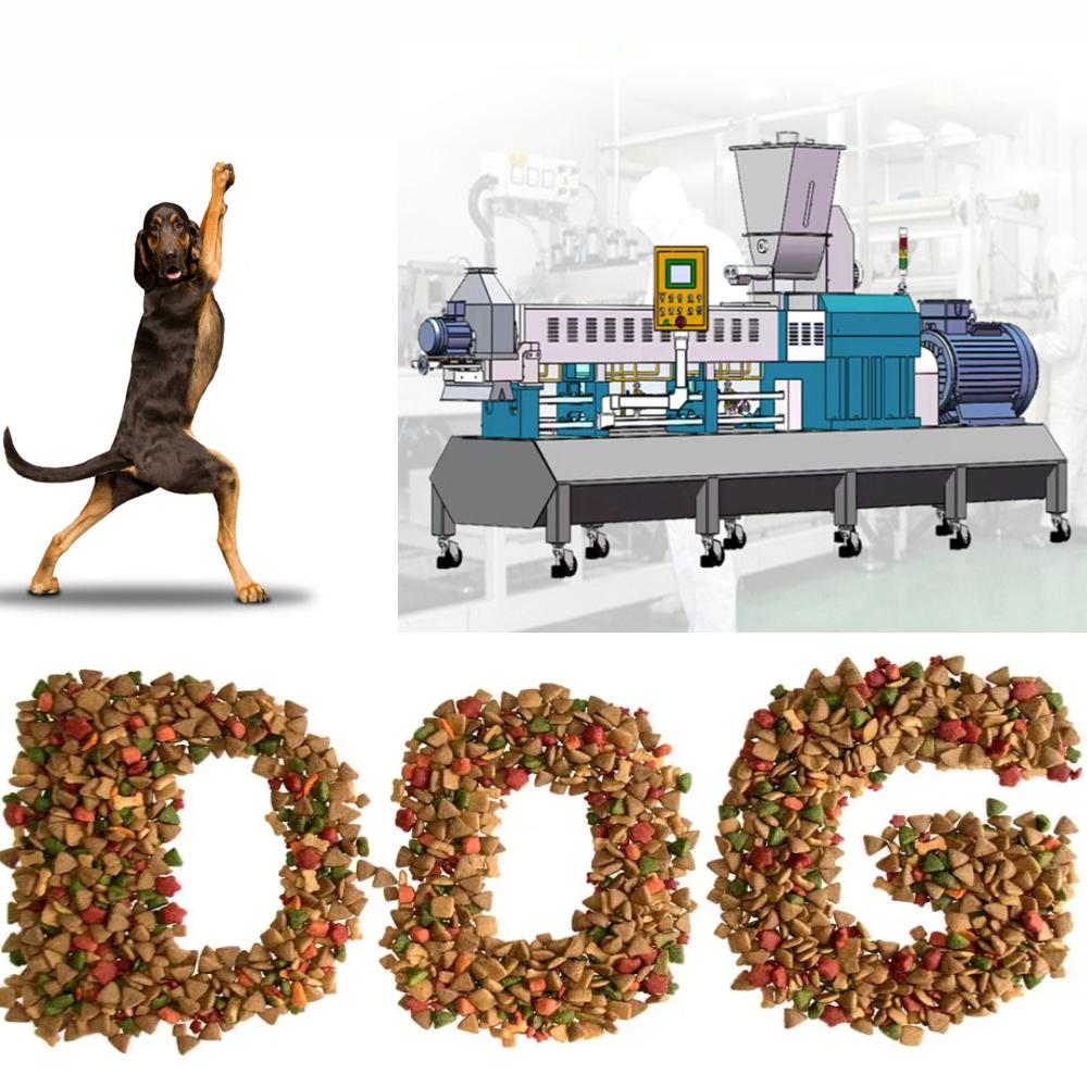 1000 to 1500 kg/h food geade dry dog food extruder machine 3