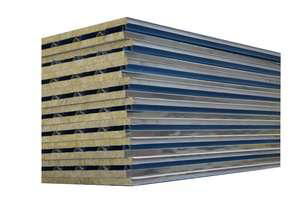 Insulated Sandwich Panel Fireproof Rock Wool Sandwich Roof Panel For Warehouse R 2