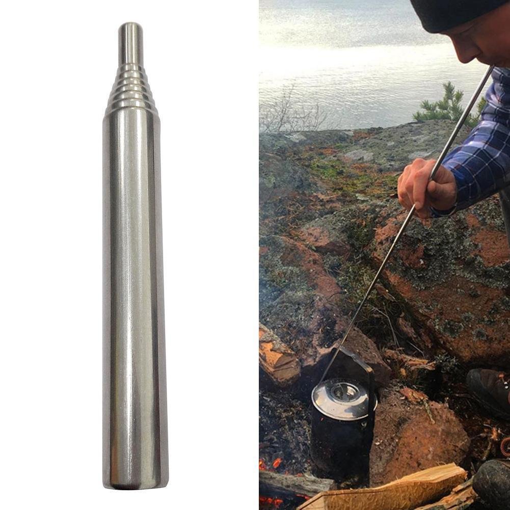 Stainless Steel Telescopic Blow Pipes Extendable Blow Tubes for Camping 2