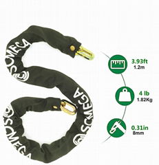 SCMEGA Hardened Steel Folding Lock Chain Heavy Duty Motorcycle chain Lock 