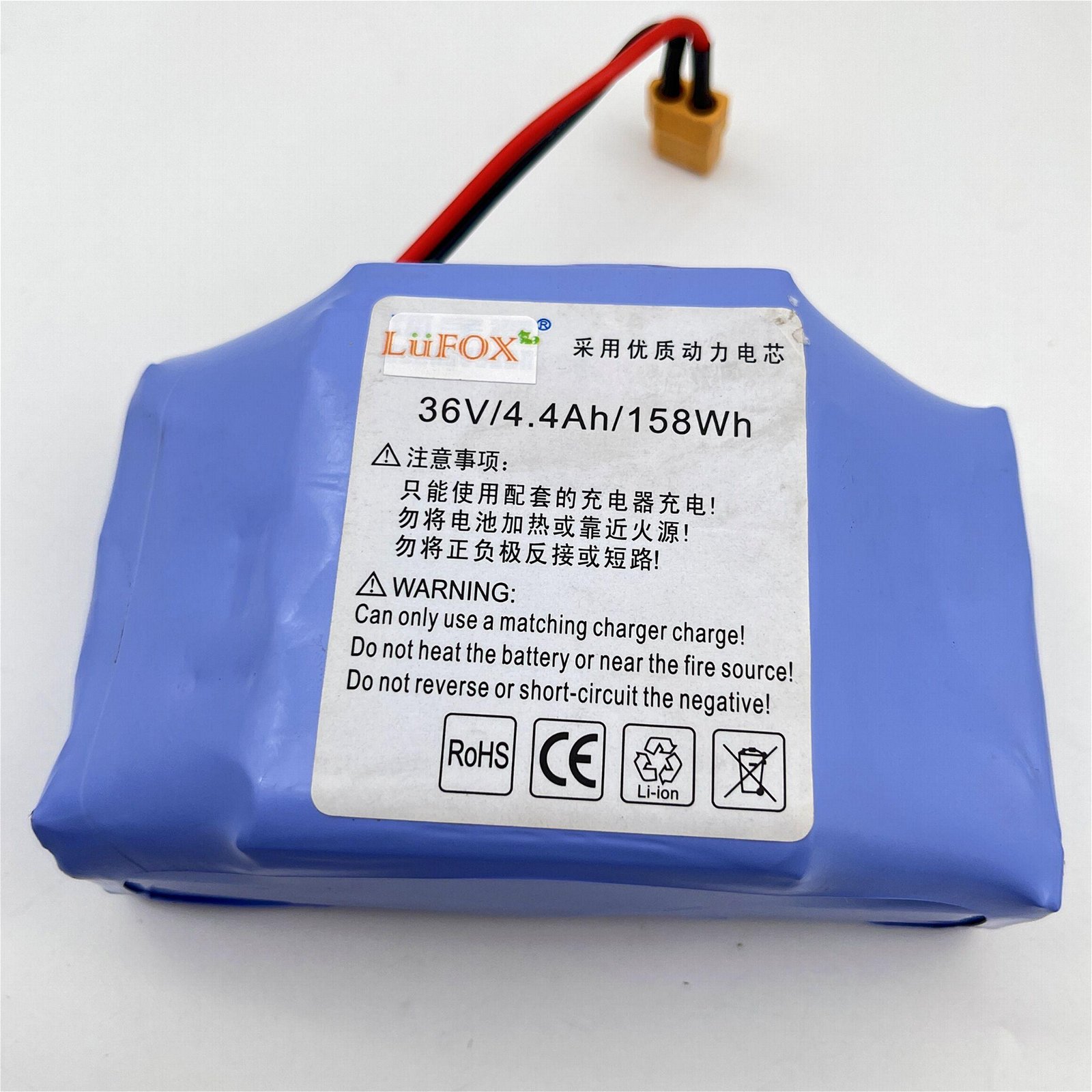 18650 158Wh 36V 4.4Ah 10S2P Lithium Battery Pack for Hoverboard Electric Scooter