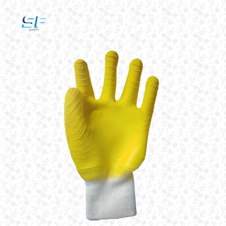 latex dipped work latex safety wavy foam coated gloves 3