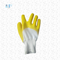 latex dipped work latex safety wavy foam coated gloves