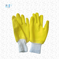 work latex safety wavy foam coated gloves