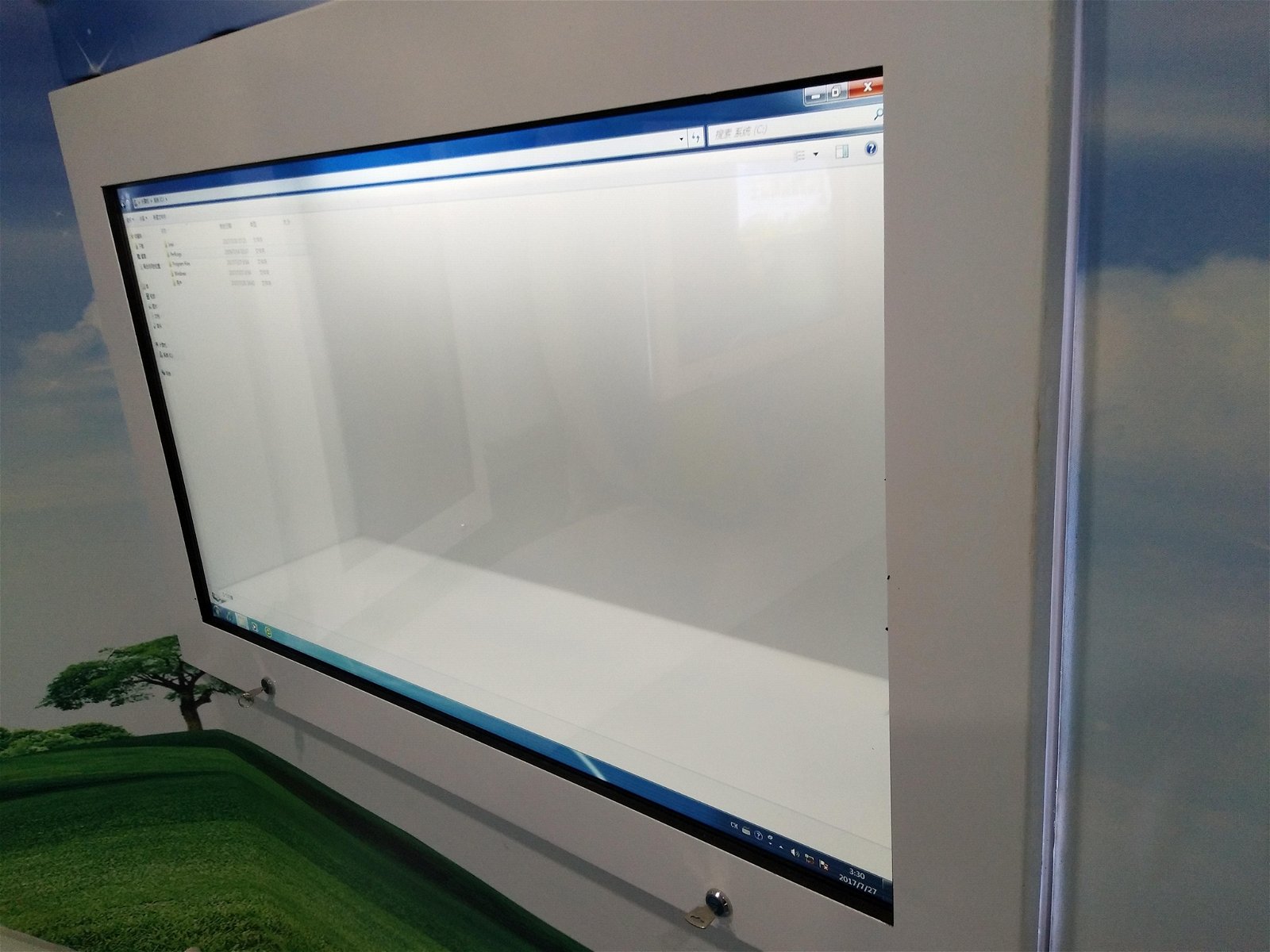 透明展示櫃透明觸摸屏透明一體機可置物一體機 3