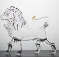 河间华企生产狮子酒瓶高硼硅玻璃泡酒瓶艺术酒瓶750ml 2