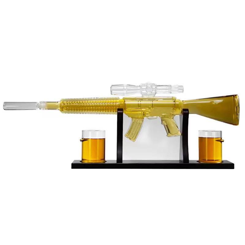河间华企吹制玻璃酒瓶手工艺大枪造型酒瓶750ml 2