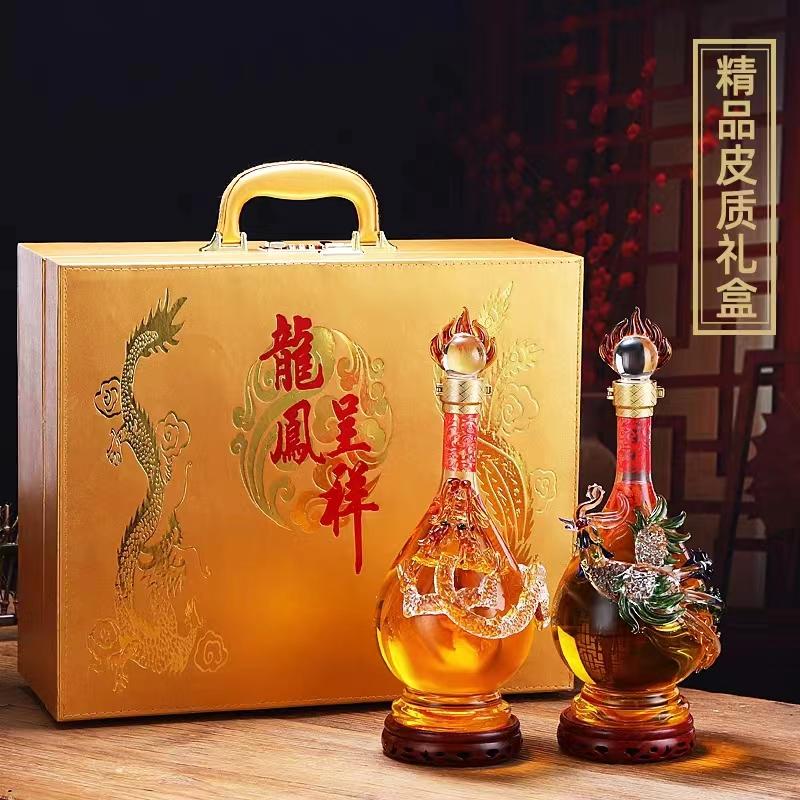 河间华企生产龙凤酒瓶，手工艺酒瓶泡酒瓶1000ml 2