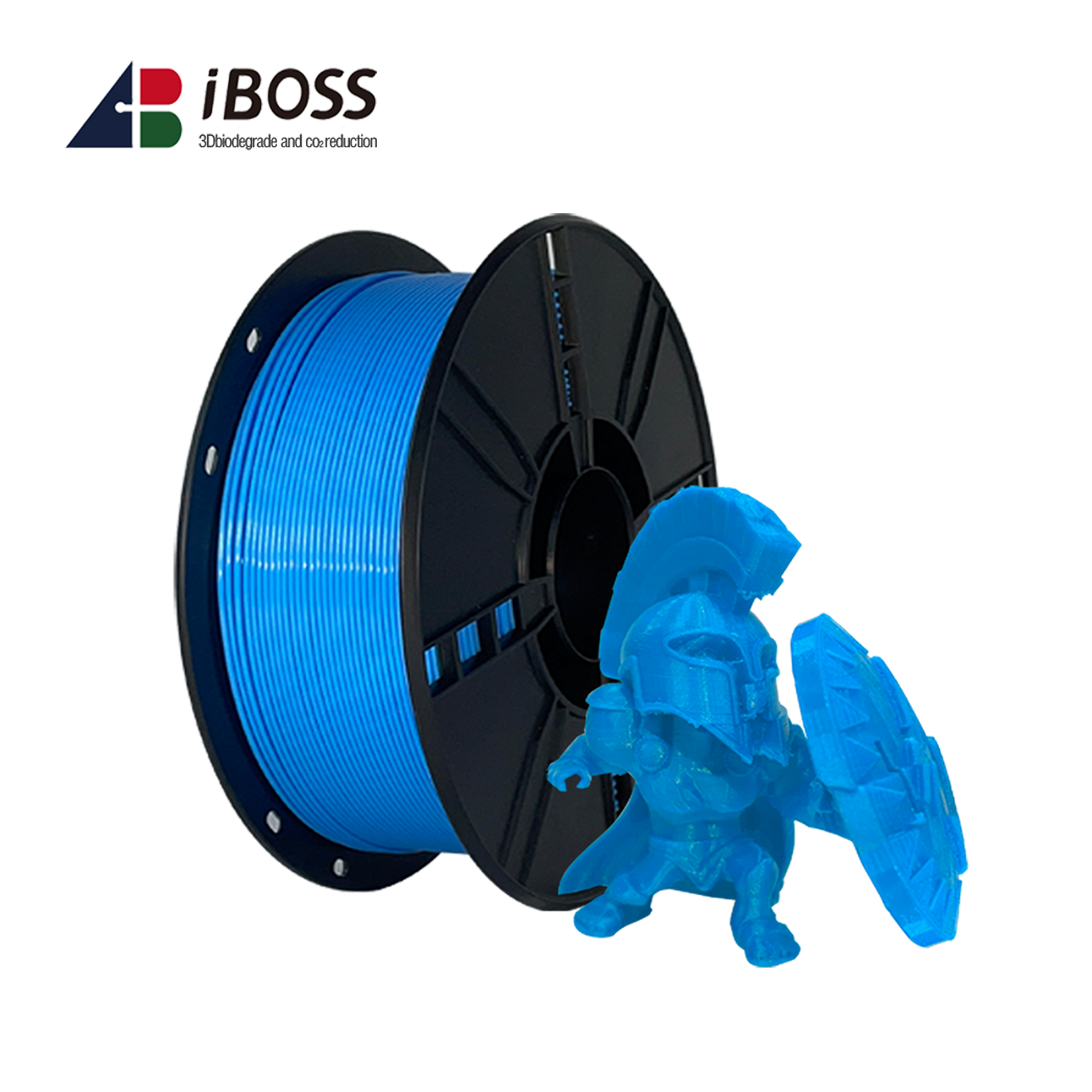 iBOSS (PLA+) 3D Printer Filament 1.75mm,1kg,Fit Most FDM Printer(Light Blue)