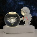 Galaxy Astronaut Lamp Led Glowing Crystal Ball Space Man Night Light Table Home  1