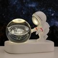 Galaxy Astronaut Lamp Led Glowing Crystal Ball Space Man Night Light Table Home  3