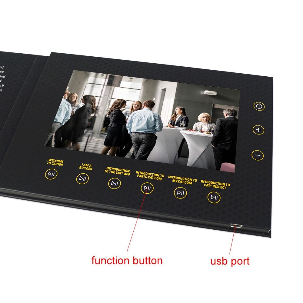 7 inch lcd display A5 video brochure A5 digital greeting card for Hardcover 4