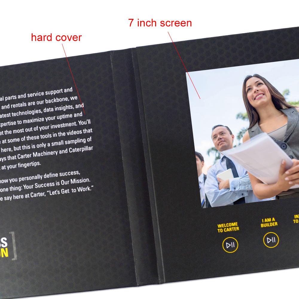 7 inch lcd display A5 video brochure A5 digital greeting card for Hardcover 6