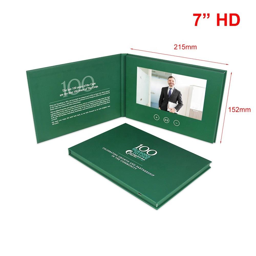 7 Inch HD Screen Digital Lcd Brochure Displayer With Printing For Invitation pro