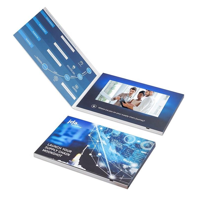 Customized 7 Inch Digital Book Lcd Tft Screen Greeting Cards Video Brochure Cata