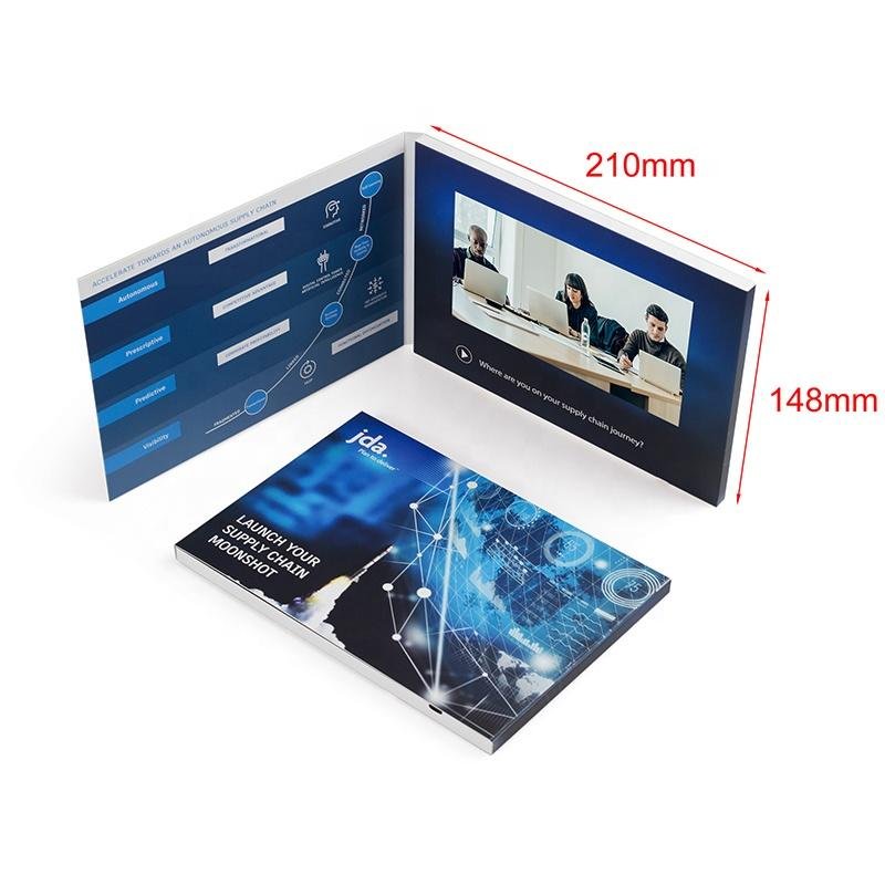 Customized 7 Inch Digital Book Lcd Tft Screen Greeting Cards Video Brochure Cata 3