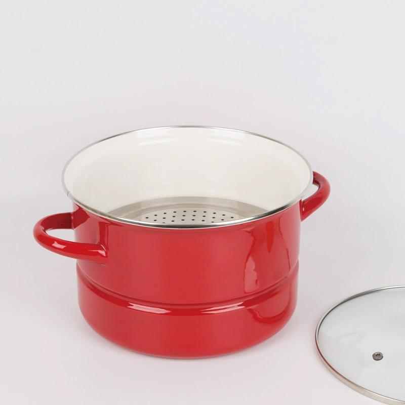 enamel stockpot enamel ware  enamel steamer 3