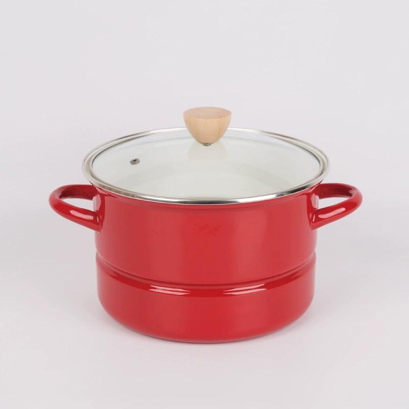 enamel stockpot enamel ware  enamel steamer 4