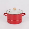 enamel stockpot enamel ware  enamel steamer 4