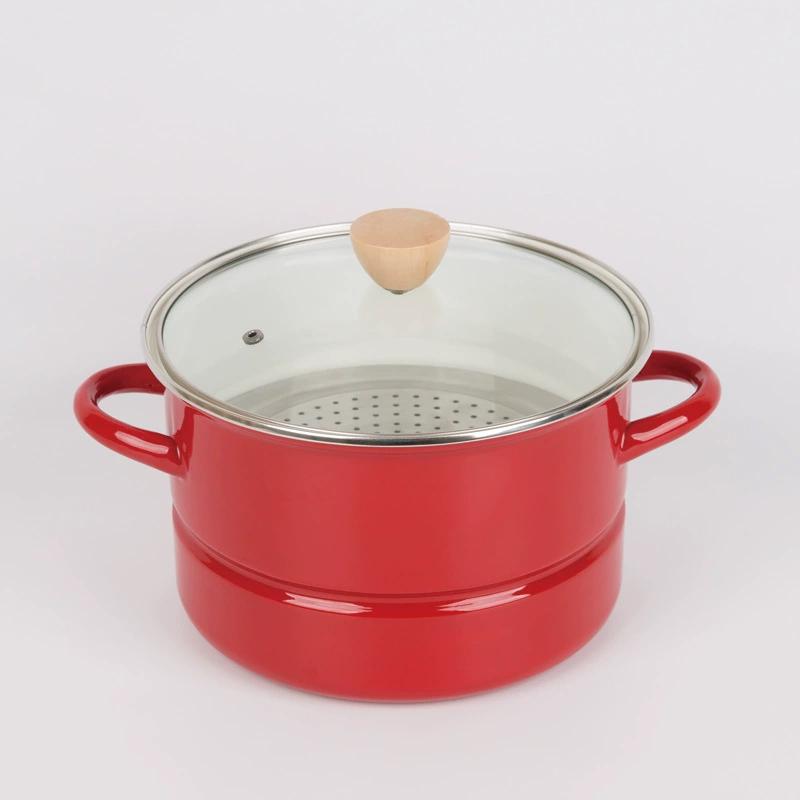 enamel stockpot enamel ware  enamel steamer 5