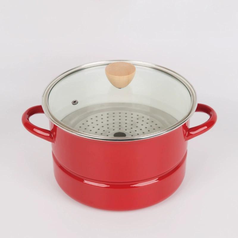 enamel stockpot enamel ware  enamel steamer