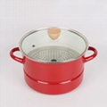 enamel stockpot enamel ware  enamel steamer