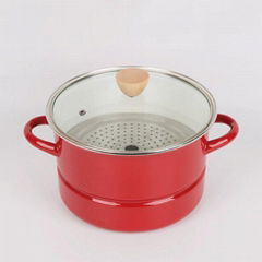 enamel stockpot enamel ware  enamel steamer