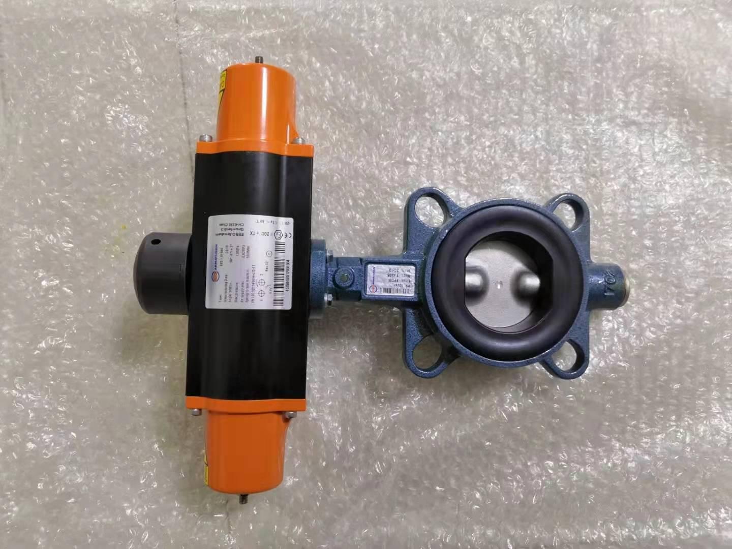 供应德国依博罗EBRO气动蝶阀Z014-A EN ISO5211 2